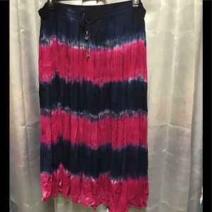 Host pick Tye dye skirt rope belt with bells